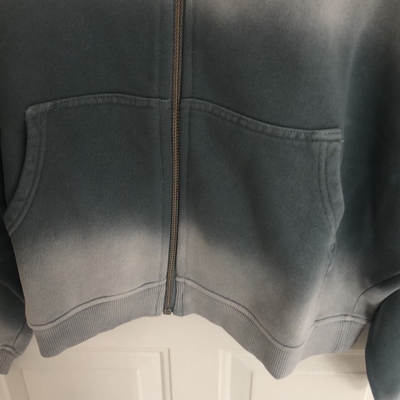 Peso Oversized Faded Zip Hoodie, Shark Grey - Picture 6 of 10
